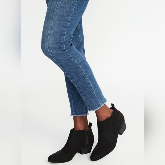 Old Navy Sueded Ankle Boots Black Jack Size 9 - Picture 1 of 11